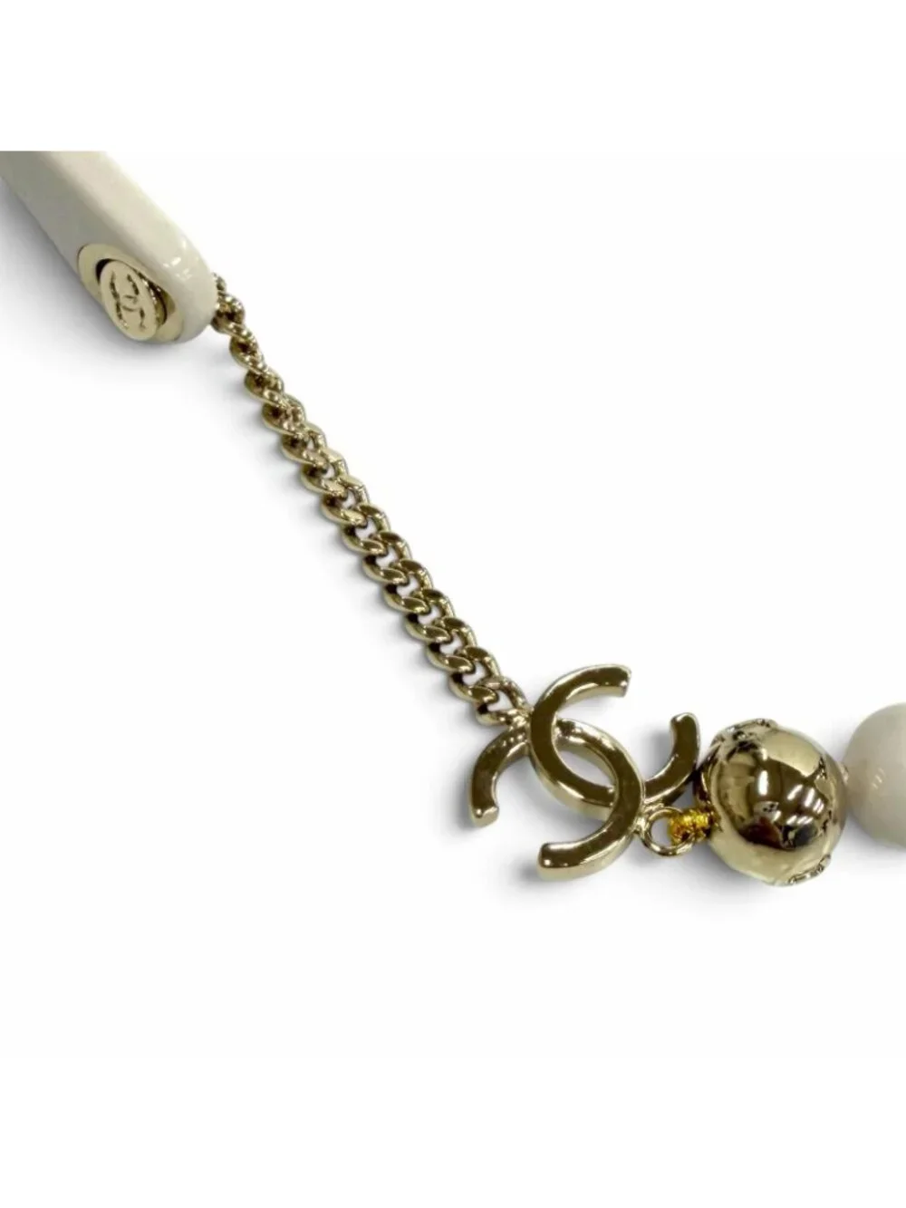 Chanel CC Logo Ball Chain Sunglasses Light Beige Eyewear